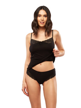 Uniconf Uniconf Bluzka MF98-NEG Czarny Feminine Fit