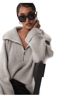 LE PRIVÉ LE PRIVÉ Sweter ISABELLE GRAY Szary Loose Fit