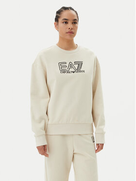 EA7 Emporio Armani EA7 Emporio Armani Mikina 7W000100 AF10377 U1079 Béžová Loose Fit