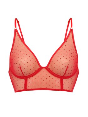 Love and Hate Love and Hate Podprsenka Bralette Charlotte Soft Červená