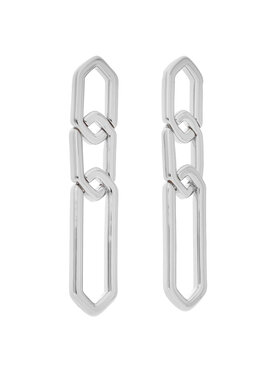 Luv AJ Luv AJ Обици The Slash Chain Studs FW22-E-SCS-S Сребрист