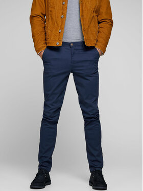 Jack&Jones Jack&Jones Čino bikses Marco 12150148 Tumši zils Slim Fit