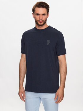 KARL LAGERFELD KARL LAGERFELD Tričko 755026 532221 Tmavomodrá Regular Fit