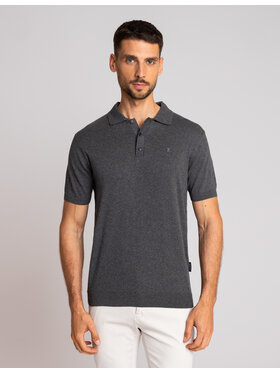 Borgio Borgio Polo colliano_sz Szary Classic Fit
