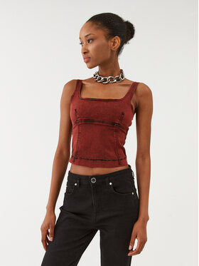 Patrizia Pepe Patrizia Pepe Top 8C0615/D047-R805 Bordo rdeča Slim Fit