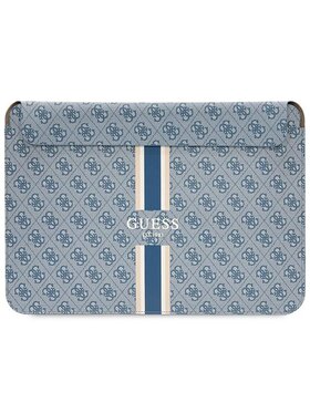Guess Guess Etui na laptopa 4G Printed Stripes Niebieski