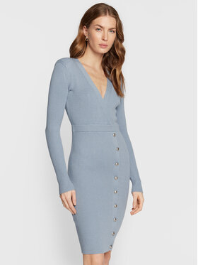 Guess Guess Pletena obleka Alexandra W2BK39 Z2V42 Modra Slim Fit