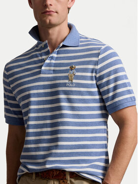 Polo Ralph Lauren Polo Majica 710941863001 Modra Custom Slim Fit