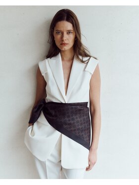 MARI PRETI MARI PRETI Obleková vesta Serene Bílá Regular Fit