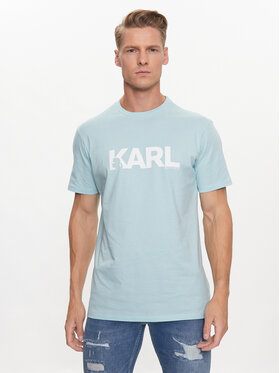 KARL LAGERFELD KARL LAGERFELD Majica 230M2211 Modra Regular Fit