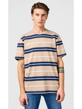 Wrangler Wrangler T-shirt Stripe Tee Beige Regular Fit