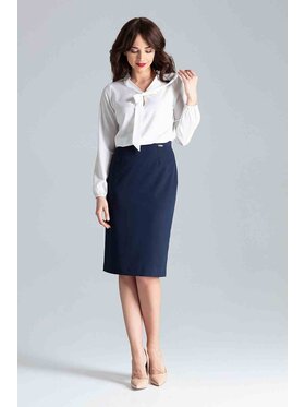 Lenitif Lenitif Bluzka L030 Biały Regular Fit