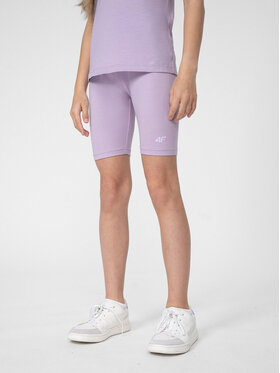 4F 4F Szorty sportowe 4FJSS23TTIGF037 Fioletowy Slim Fit