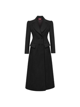 MANDRAGORA MANDRAGORA Cappotto di transizione Thoren Nero Slim Fit