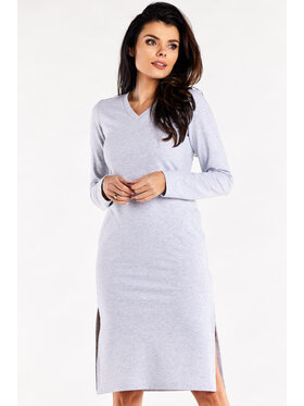 Infinite You Infinite You Úpletové šaty M313 Šedá Basic Fit