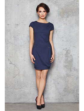 Infinite You Infinite You Sukienka codzienna M045 Granatowy Basic Fit