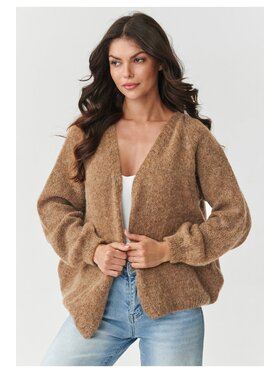 Makadamia Makadamia Kardigan S170 Brązowy Loose Fit