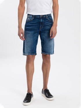 Cross Jeans Cross Jeans Szorty jeansowe A 565-076 Niebieski Regular Fit