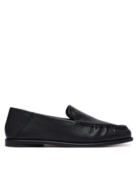 Tommy Hilfiger Tommy Hilfiger Slipper Leather Ruched Toe Loafers FW0FW09250 Schwarz