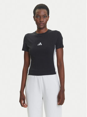 adidas adidas T-Shirt Essentials 3-Stripes JC8325 Schwarz Slim Fit