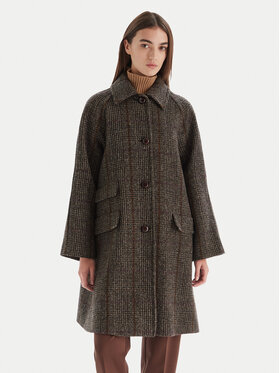 Weekend Max Mara Weekend Max Mara Volneni plašč Pitone 2525016112 Rjava Regular Fit