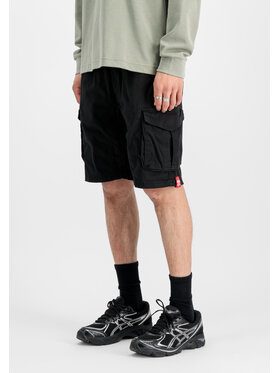 Alpha Industries Alpha Industries Szorty materiałowe Cotton Twill Jogger Short 106251-03 Czarny Classic Fit