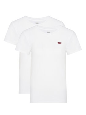 Levi's® Levi's® Súprava tričiek Essential 004AO-0002 Biela Slim Fit