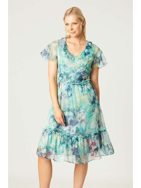 QUIOSQUE QUIOSQUE Sukienka codzienna 4LD019 Turkusowy Regular Fit