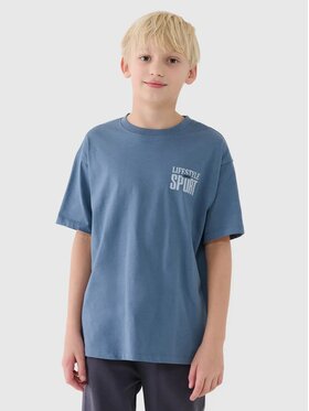 4F 4F T-Shirt 4FJRSS25TTSHM2567-32S Niebieski Regular Fit