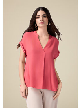 Oltre Oltre Bluzka 2449J000672N006 Czerwony Regular Fit