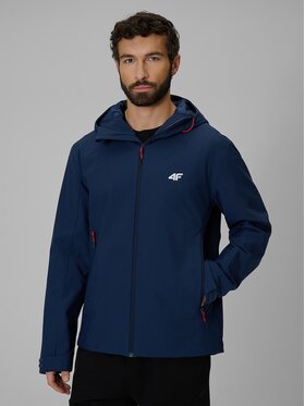 4F 4F Prechodná bunda MIDSHOP TEXTILE Tmavomodrá Regular Fit