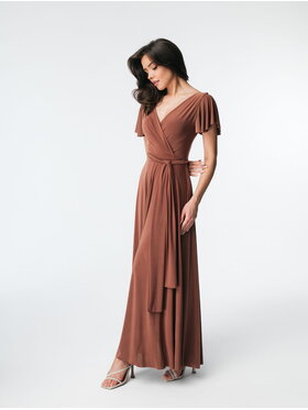 Aurora Aurora Sukienka wieczorowa Abelia karmel Brązowy Feminine Fit