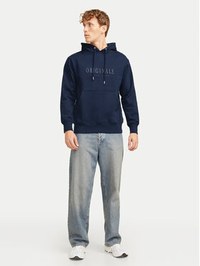 Jack&Jones Majica Dugih Rukava Frederiksberg 12262811 Tamnoplava Regular Fit