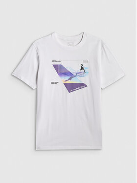 4F 4F T-Shirt IN MOTION Biały Regular Fit