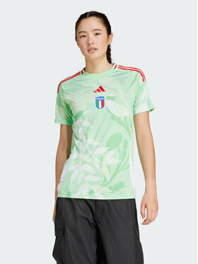adidas adidas Koszulka techniczna Italy 25 (Women's Team) Away Jersey Zielony Regular Fit