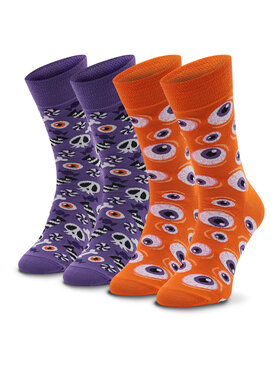 Zooksy Zooksy Set od 2 para unisex visokih čarapa Mixtury Halloween Šarena