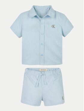 Calvin Klein Jeans Calvin Klein Jeans Completo camicia e pantaloncini IN0IN00308 Celeste Regular Fit