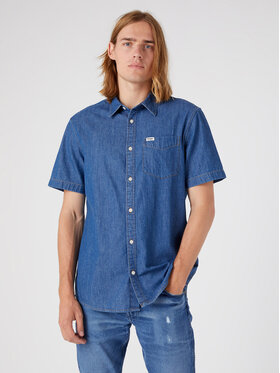 Wrangler Wrangler Camicia W5K05K96N 112330854 Blu Regular Fit