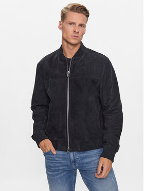 Boss Boss Ādas jaka Malbano2 50494621 Tumši zils Regular Fit
