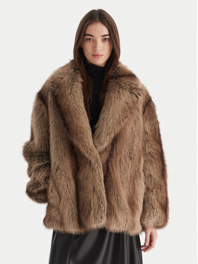 Dixie Dixie Кожено палто V330Y004A Кафяв Regular Fit