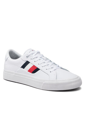 Tommy Hilfiger Tommy Hilfiger Kedai Core Stripes Vulc Leather FM0FM04140 Balta