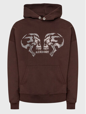 Mindout Mindout Mikina Unisex Rage Hnedá Oversize