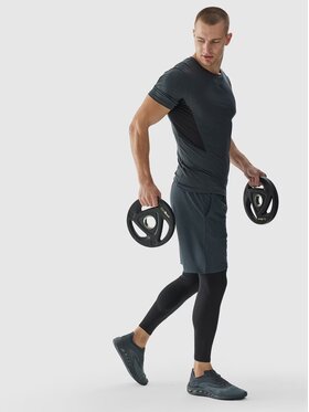 4F 4F T-Shirt 4FWAW24TFTSM1004-22M Szary Slim Fit