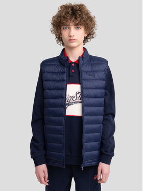 BIG STAR BIG STAR Kamizelka GRIMBO_403_130 Granatowy Basic Fit