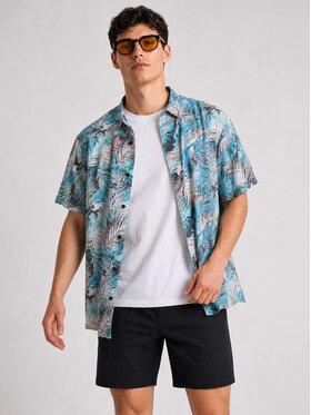 MyStars MyStars Koszula Na lato wakacje urlop 132130 Niebieski Relaxed Fit