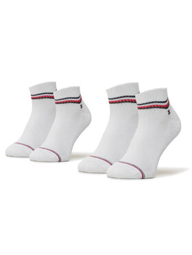 Tommy Hilfiger Tommy Hilfiger Set de 2 perechi de șosete medii pentru bărbați 100001094 Alb