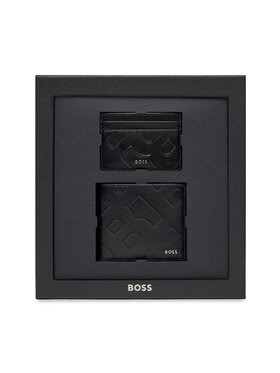 Boss Boss Sada peňaženka a puzdro na karty Gbbm 8Cc Card Case 50513668 Čierna