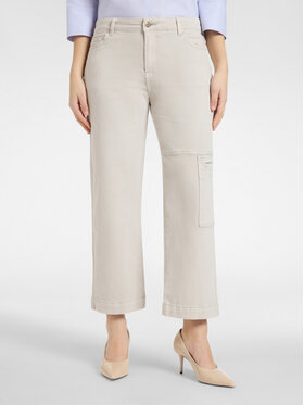 Elena Mirò Elena Mirò Spodnie materiałowe P185P000421N0A3 Kremowy Regular Fit