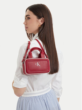 Calvin Klein Calvin Klein Torbica Contrast Ck Mini Bauletto Bag LV04F1257G Tamnocrvena