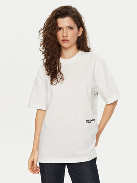 Karl Lagerfeld Jeans Karl Lagerfeld Jeans T-shirt A1W17030 Bijela Relaxed Fit